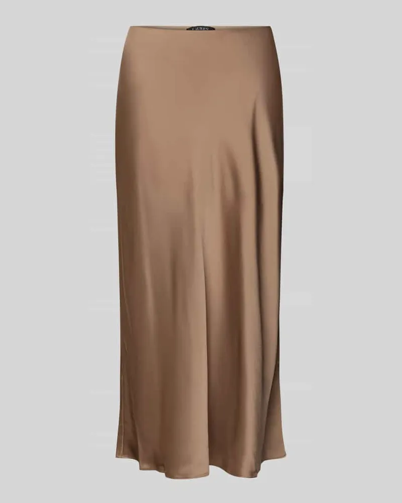 Ralph Lauren Midirock mit gelegten Falten Modell 'SHARAE Taupe