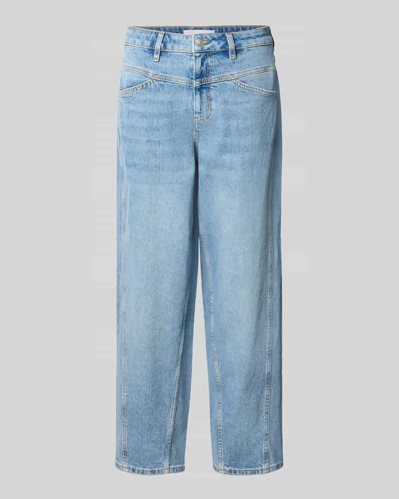 COMMA Wide Fit Jeans aus Baumwoll-Mix Hellblau