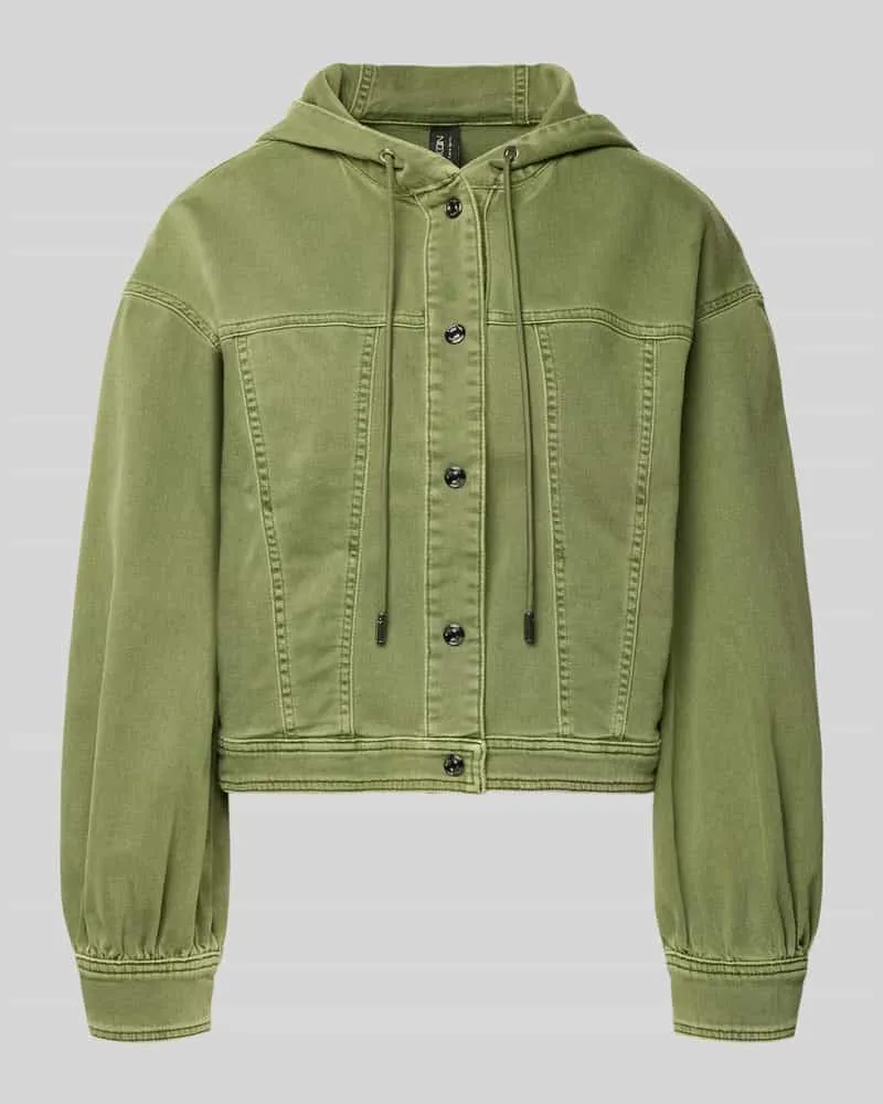 Marc Cain Jeansjacke mit Kapuze und Eingrifftaschen Oliv