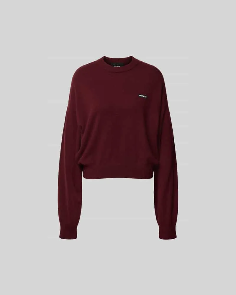 ROTATE Birger Christensen Sweatshirt mit Kaschmir-Anteil Bordeaux