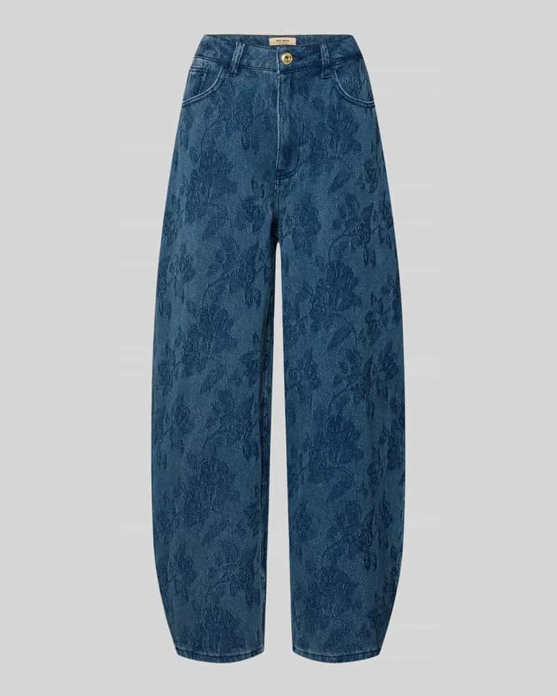 Mos Mosh Barrel Fit Jeans mit 5-Pocket-Design Modell 'Rosy Jeansblau