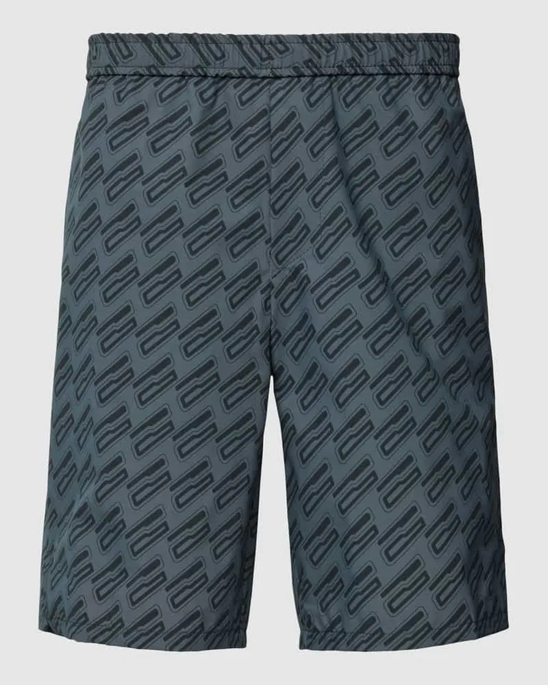 HUGO BOSS Shorts mit grafischem Allover-Muster Modell 'Game Long Anthrazit