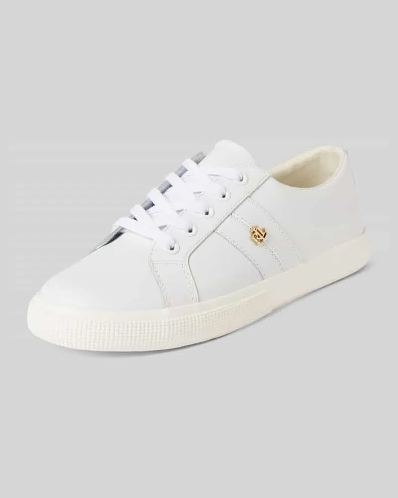 Ralph Lauren Sneaker aus Leder mit Label-Applikation Modell 'JANSON Weiss