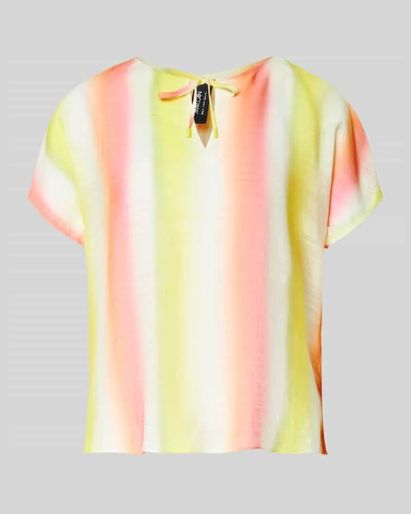 Marc Cain Kurzarmbluse aus Viskose-Mix Pink