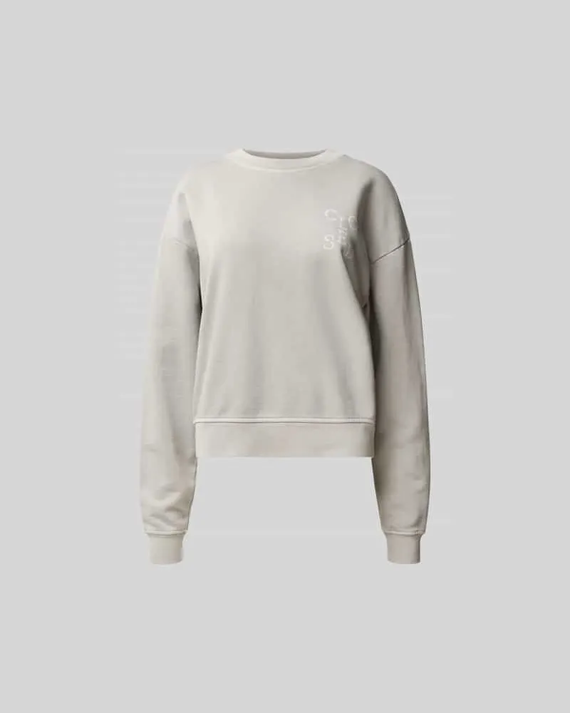 Closed Sweatshirt mit Logo-Print Hellgrau