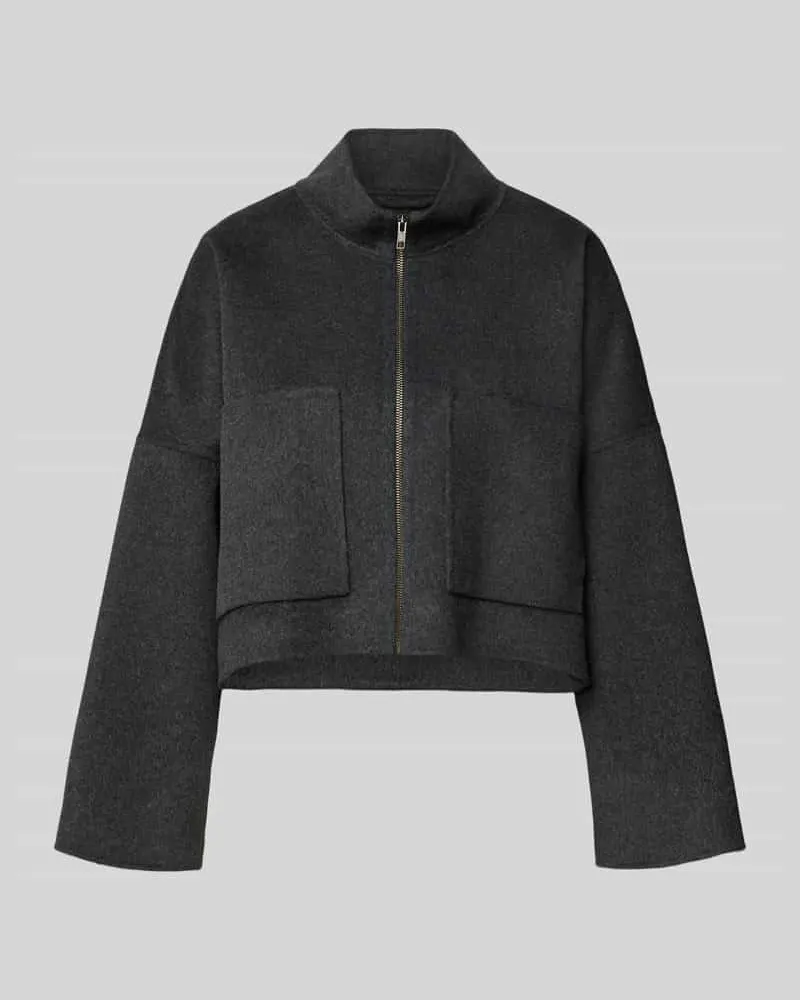 Drykorn Jacke aus Woll-Mix mit Reißverschluss Modell 'ELSTOW Anthrazit