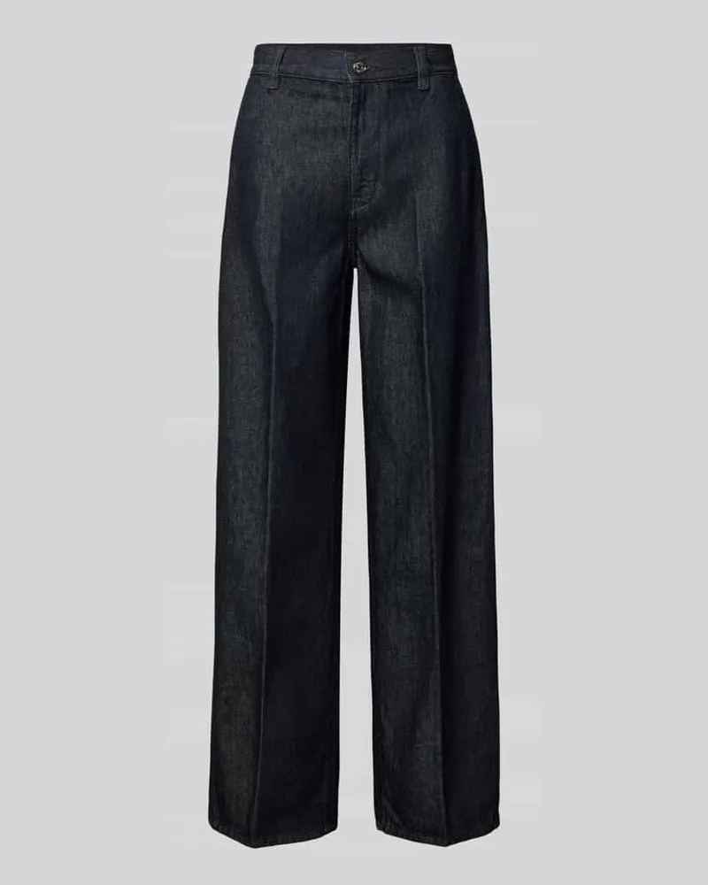 Calvin Klein Jeans mit weitem Bein und Bügelfalten Jeansblau