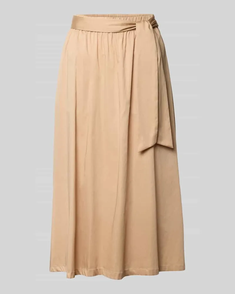 S.Oliver Midi-Rock aus Baumwoll-Mix Beige