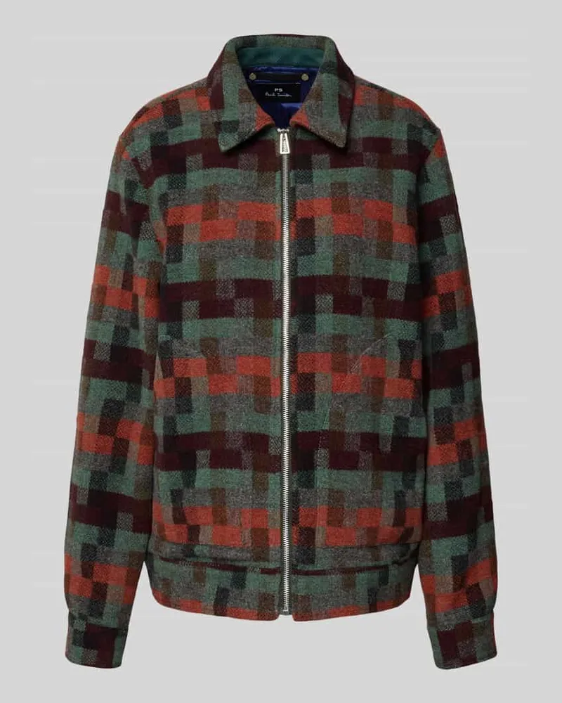 Paul Smith Hemdjacke mit Reißverschluss Rostrot