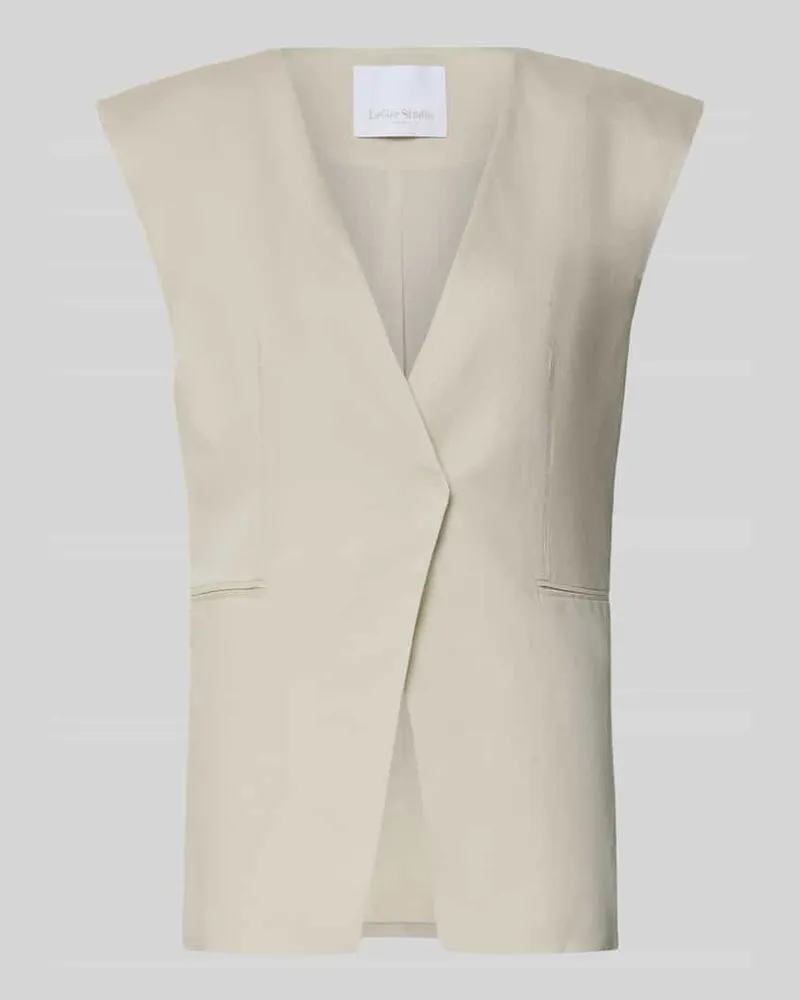 LeGer by Lena Gercke Weste aus Leinen-Viskose-Mix mit Paspeltaschen Modell 'Frej Beige