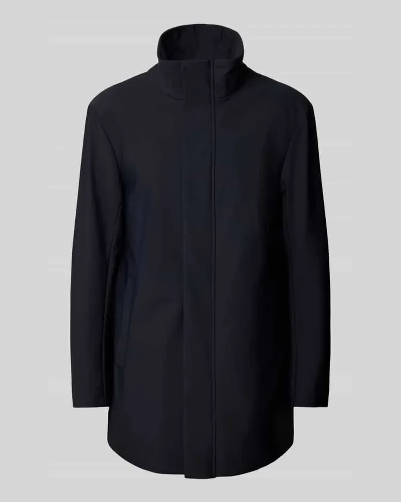 Emporio Armani Kurzmantel mit Stehkragen und Eingrifftaschen Marine