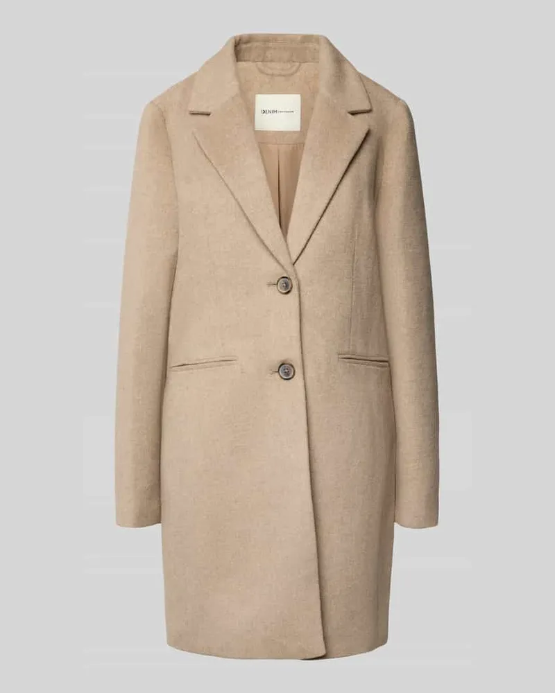 Tom Tailor Slim Fit Mantel mit Woll-Anteil Beige