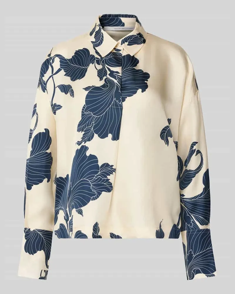 Herzen's Angelegenheit Regular Fit Bluse mit floralem Allover-Print Modell 'Marino Marine