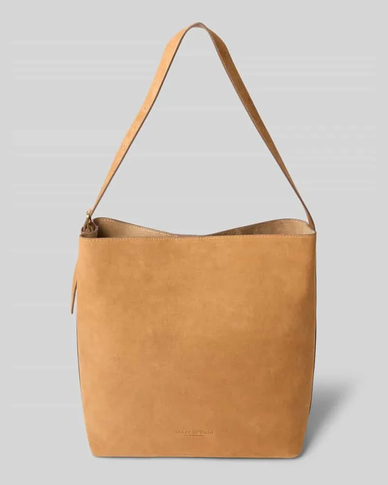 Marc O'Polo Beuteltasche aus echtem Rindsleder Camel