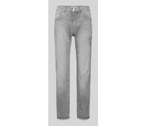 Boyfriend Jeans im Destroyed-Look mit Ziersteinbesatz