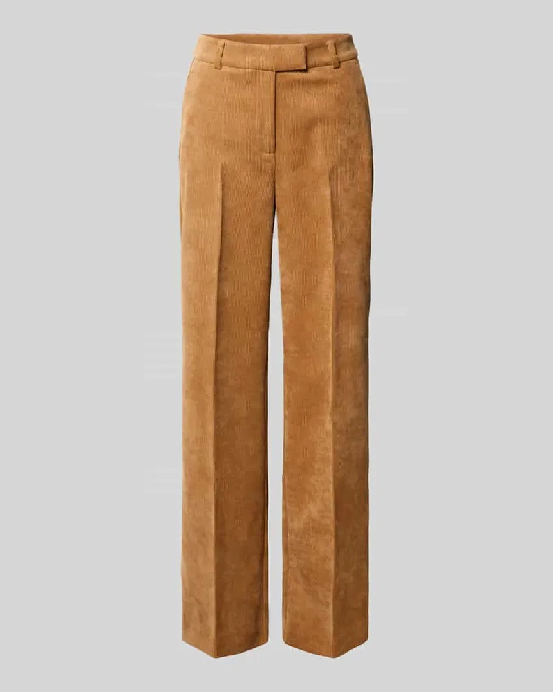 COMMA Wide Fit Cordhose mit Bügelfalten Modell 'Septemeber Camel