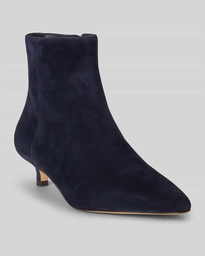 Ralph Lauren Stiefelette mit Kitten Heel Dunkelblau