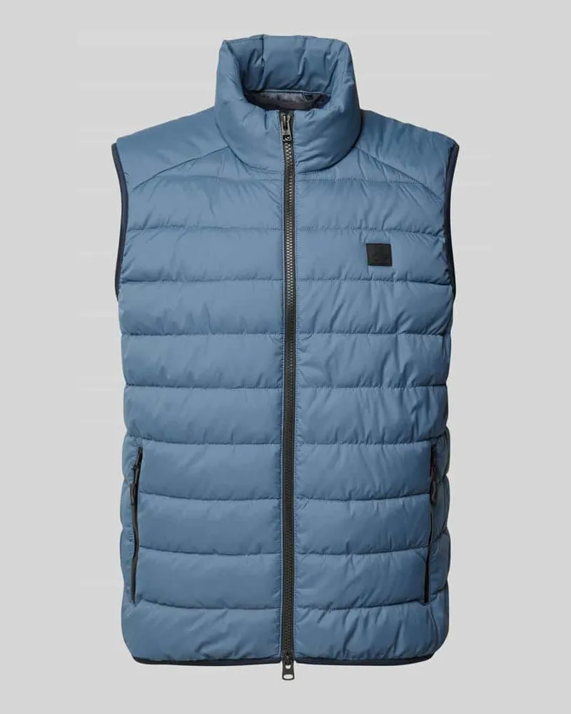 Marc O'Polo Regular Fit Steppweste mit Stehkragen Rauchblau