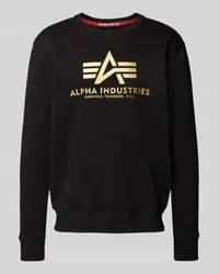 Alpha Industries Sweatshirt mit Rundhalsausschnitt Black