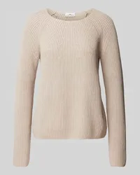 Fynch-Hatton Strickpullover mit Rundhalsausschnitt Beige