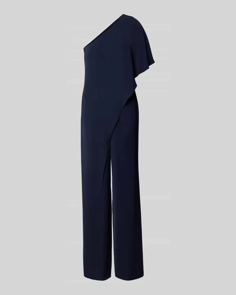 Ralph Lauren Jumpsuit mit One-Shoulder-Träger Modell 'APRIL Marine