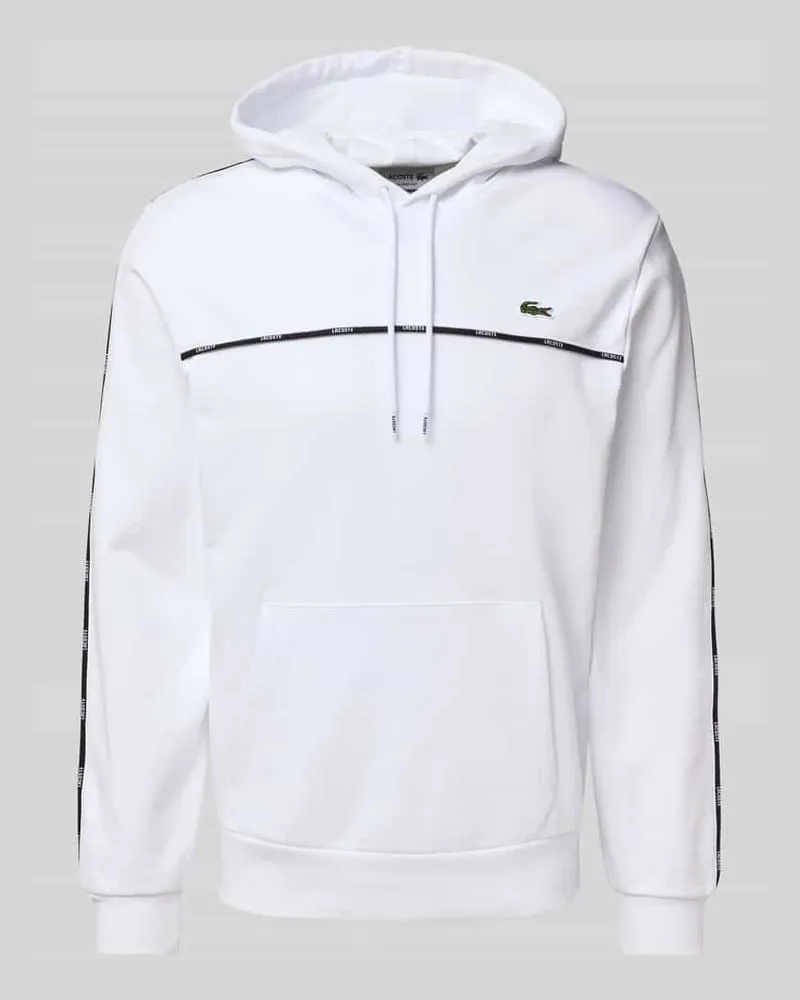 Lacoste Hoodie aus reiner Baumwolle Weiss