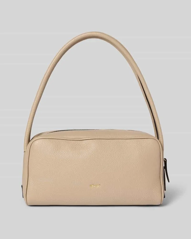 Abro Shoulder Bag mit Logo-Applikation Modell 'Amira Taupe