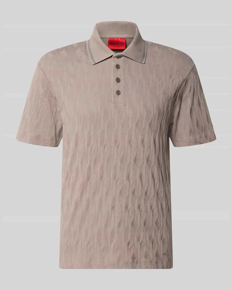 HUGO BOSS Regular Fit Poloshirt aus reiner Baumwolle Modell 'DUNIK Hellbraun
