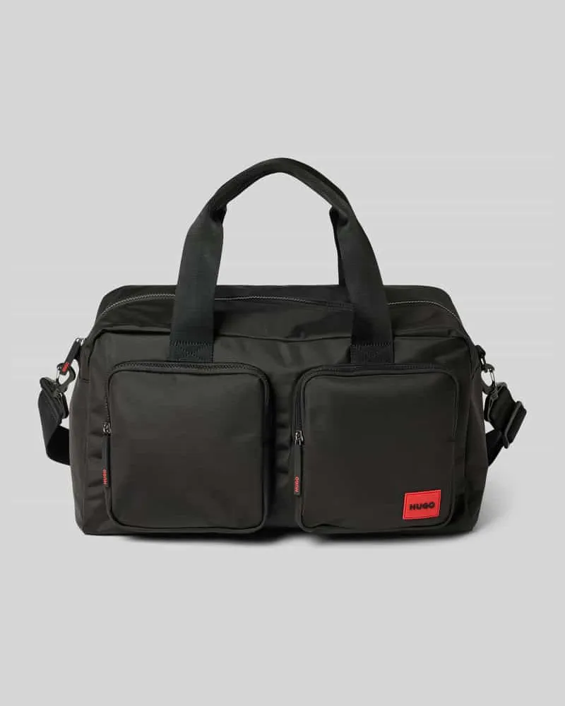 HUGO BOSS Weekender mit Logo-Patch Modell 'Ethon 3.0N_New Hldll Black