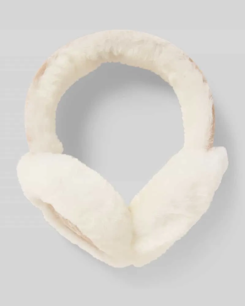 UGG Ohrenwärmer aus Lammfell mit Label-Stitching Sand