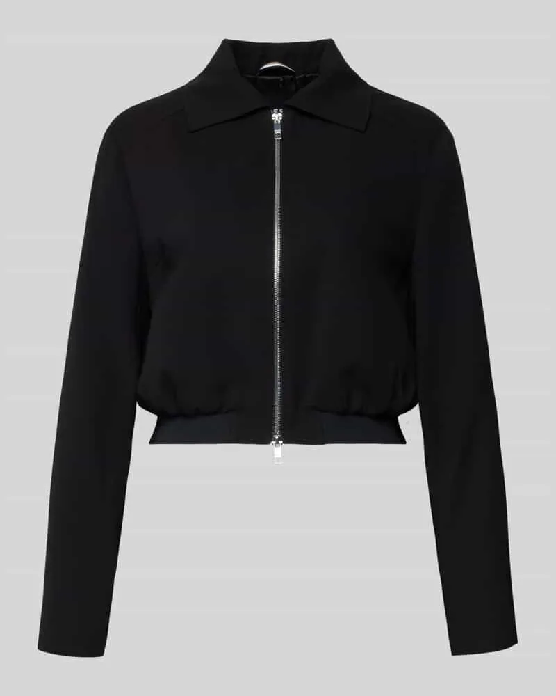 HUGO BOSS Slim Fit Kurzblazer aus reiner Viskose Modell 'JOCALENA Black