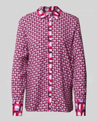 Emily van den Bergh Bluse mit Umlegekragen Pink