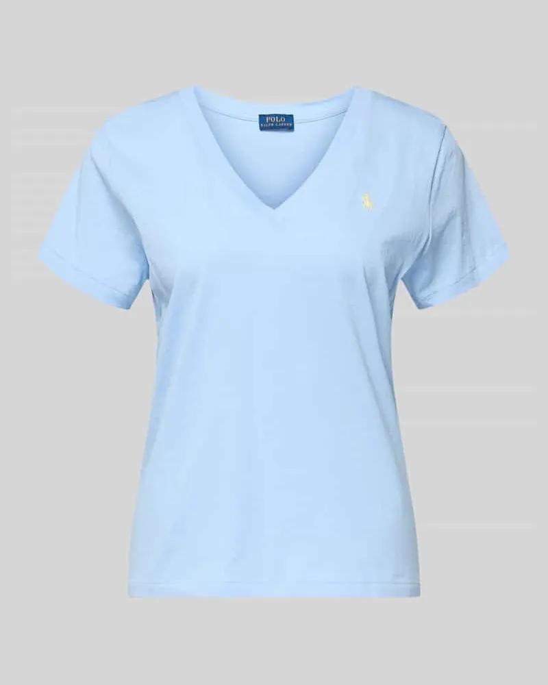 Ralph Lauren Regular Fit T-Shirt aus reiner Baumwolle Hellblau