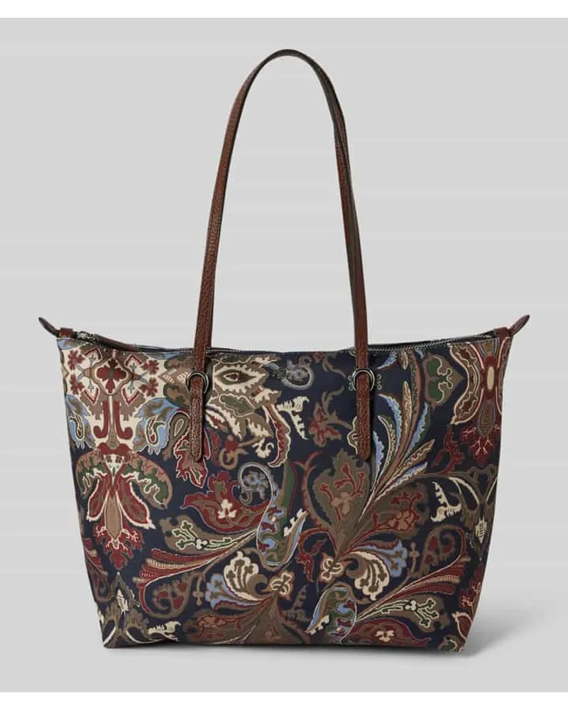 Ralph Lauren Tote Bag mit Paisley-Muster Modell 'KEATON Dunkelbraun