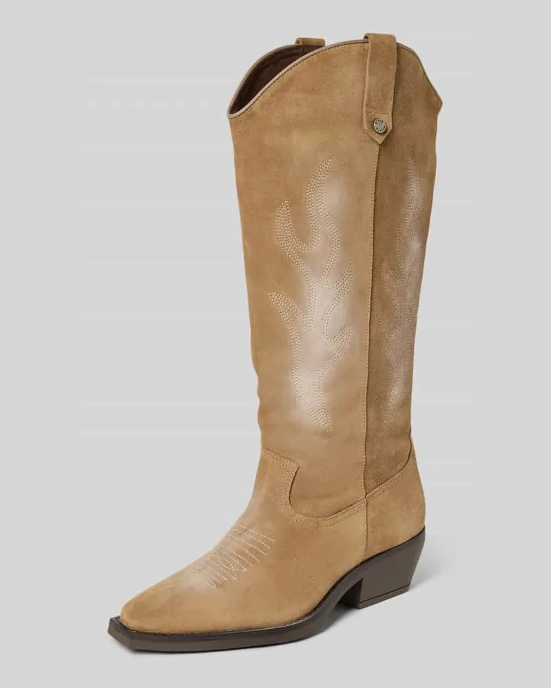 Steve Madden Stiefel mit Blockabsatz Modell 'Wessel Taupe