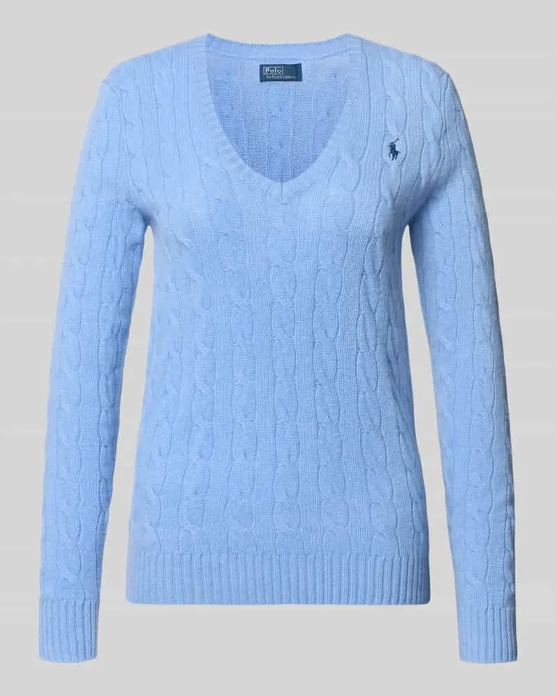 Ralph Lauren Regular Fit Pullover aus Woll-Mix mit Kaschmir-Anteil Bleu