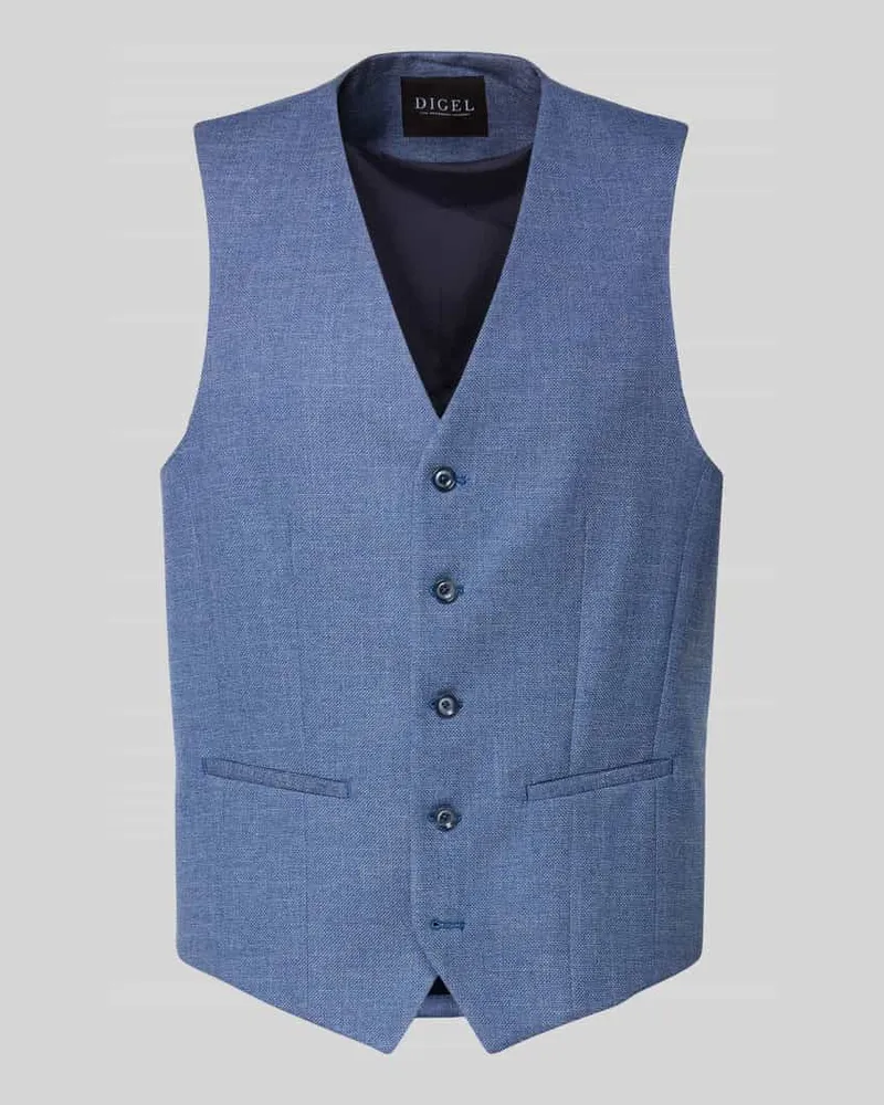 Digel Regular Fit Weste mit Viskose-Anteil Modell 'Edgar Hellblau