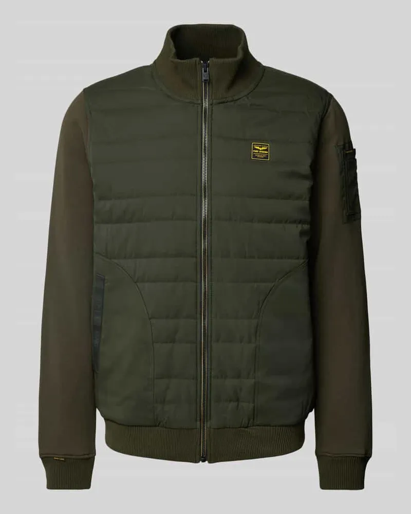 PME Legend Sweatjacke mit Stehkragen Oliv