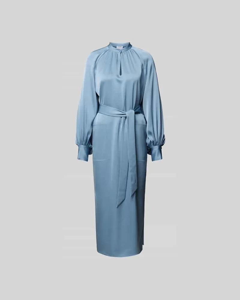 Filippa K Midikleid mit Raffungen Hellblau