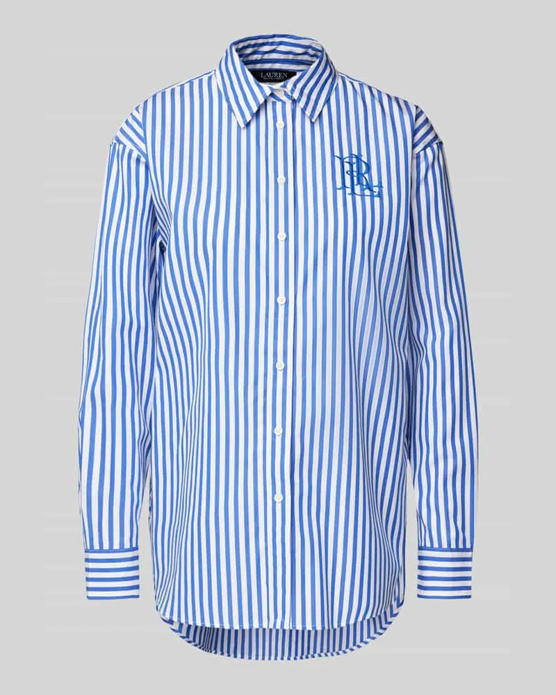 Ralph Lauren Regular Fit Hemdbluse mit Logo-Stitching Modell 'KOTTA Hellblau