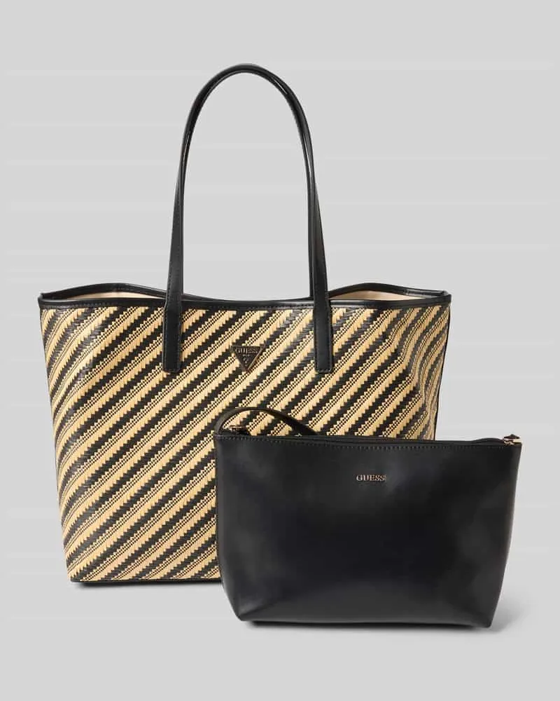 Guess 2-in Shopper mit Label-Applikation Modell 'VIKKY II Black