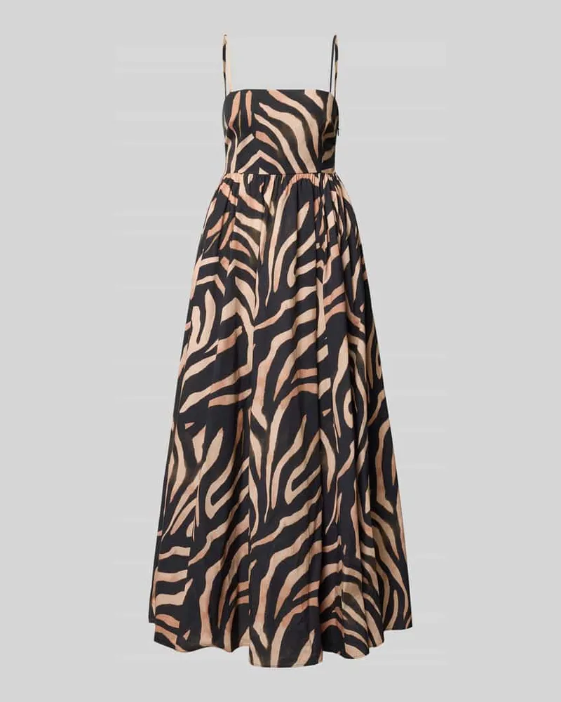 HUGO BOSS Empire Trägerkleid aus reiner Baumwolle Modell 'KUMARE-1 Beige