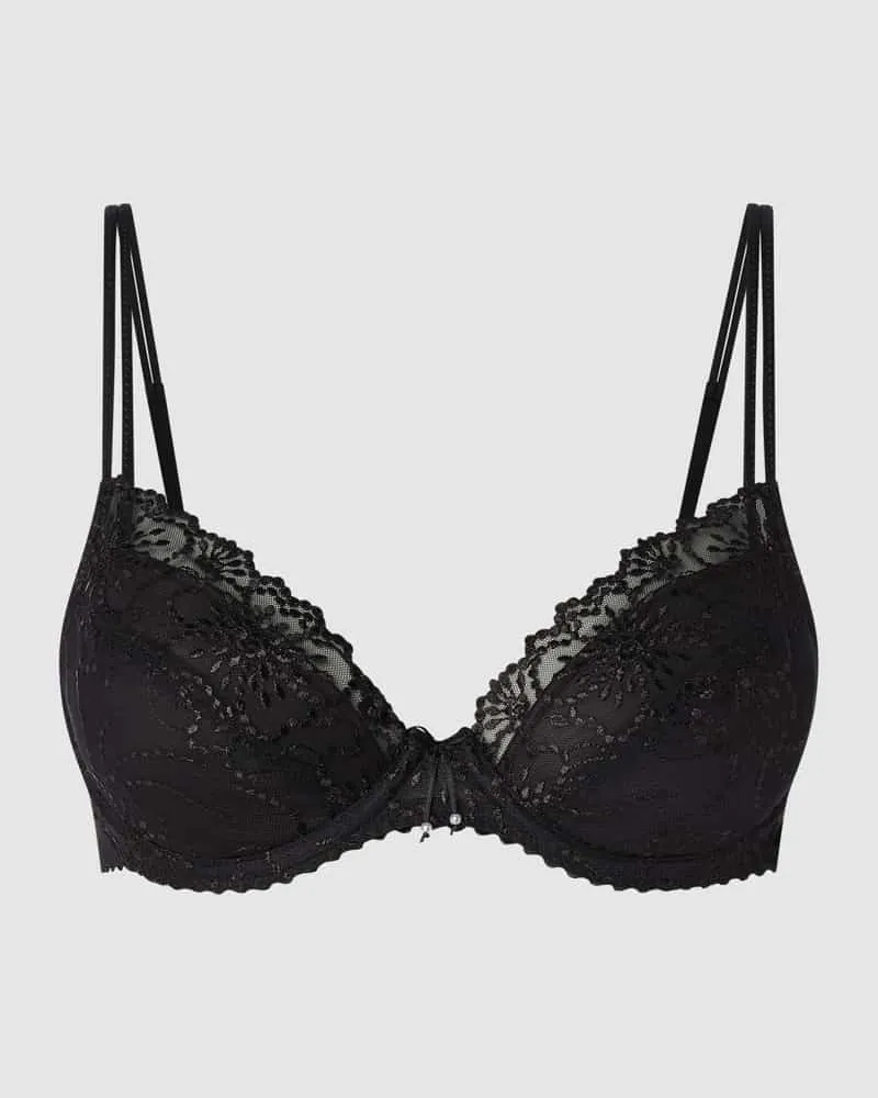 Marie Jo Push-up-BH mit Spitzenbesatz Modell 'Jane Black