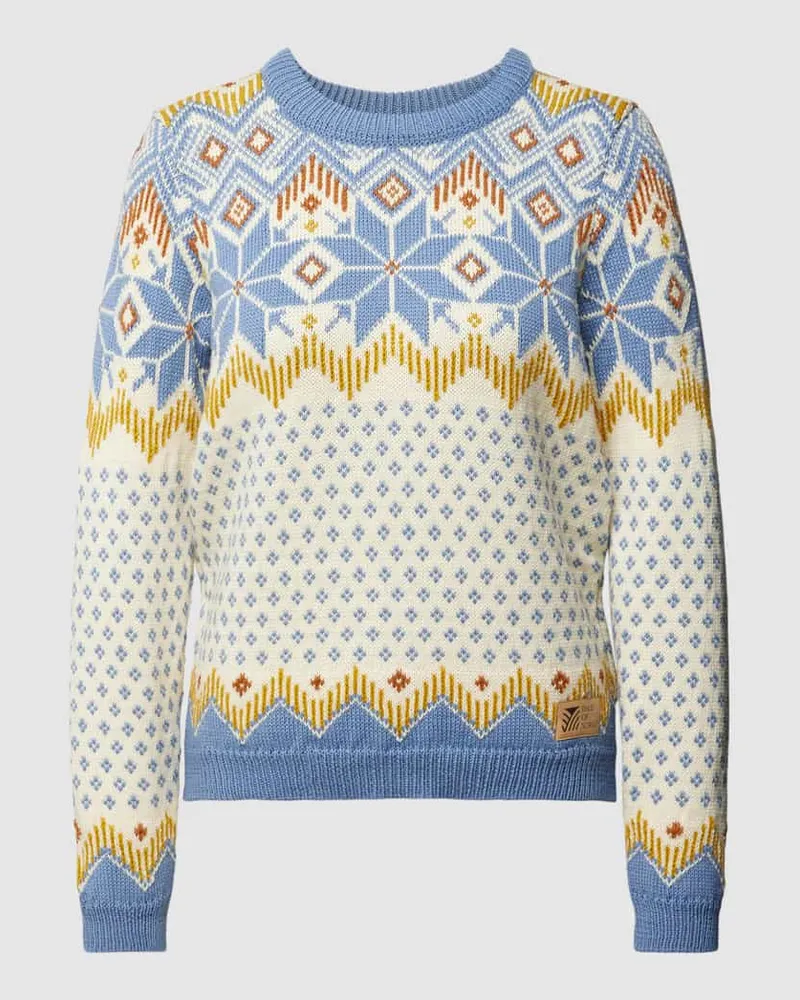 Dale of Norway Strickpullover mit Allover-Muster Modell 'Vilja Hellblau