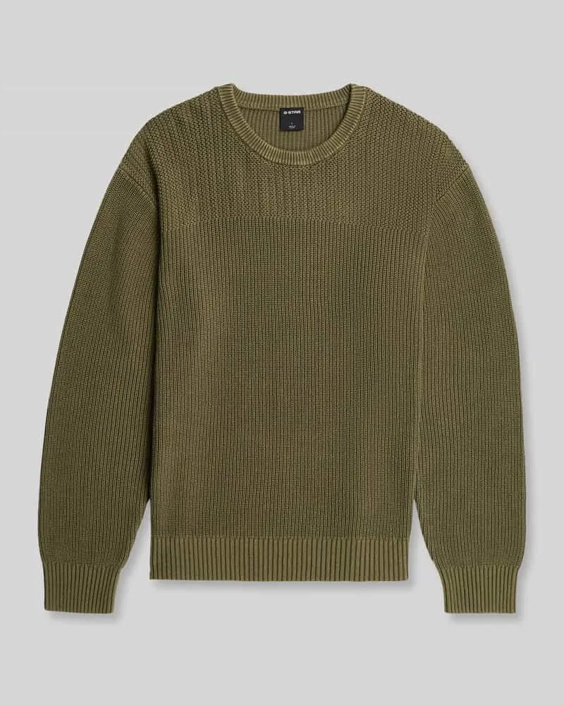 G-STAR RAW Relaxed Fit Pullover aus reiner Baumwolle Khaki
