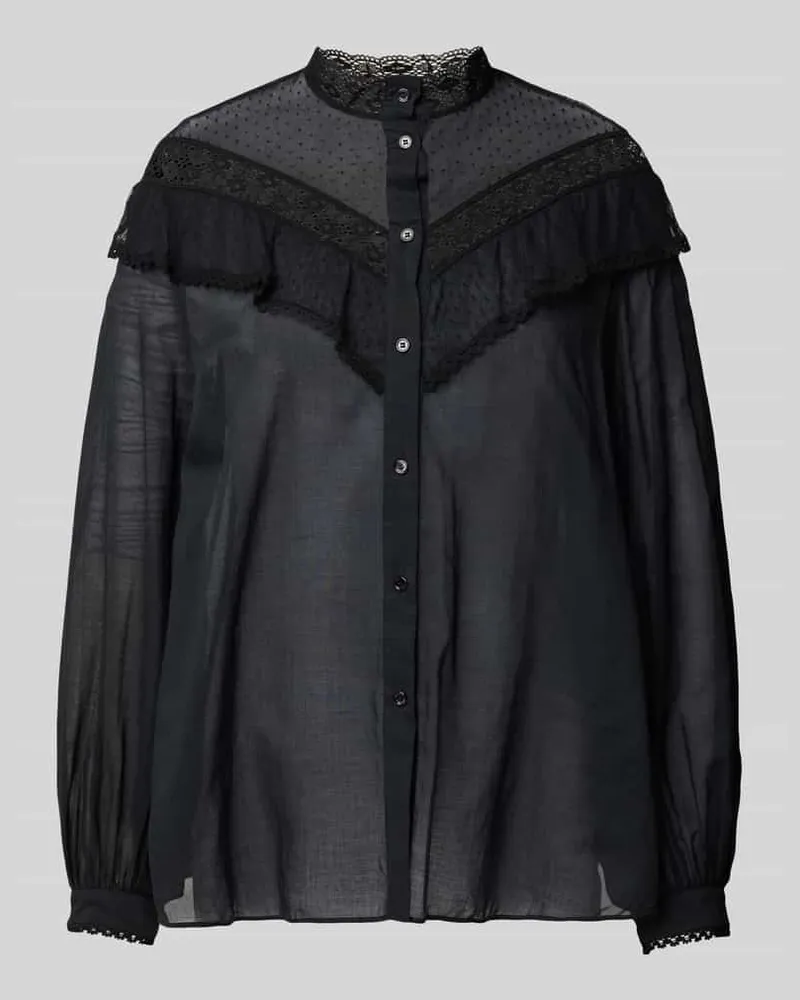 Max Mara Hemdbluse mit Knopfleiste Modell 'ASTICE Black