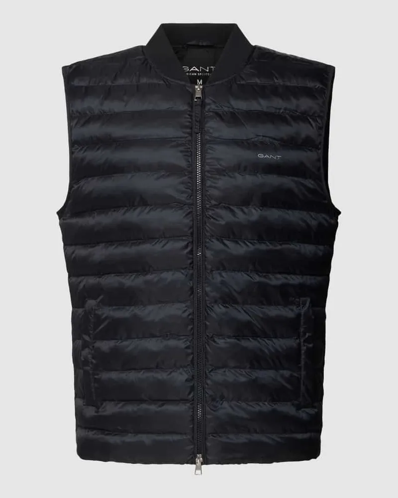 Gant Steppweste mit Logo-Print Modell 'Gillet Black