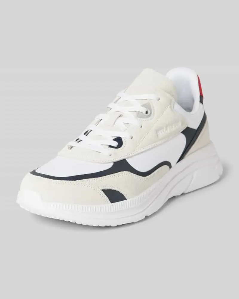 Tommy Hilfiger Sneaker aus Leder-Mix Modell 'MODERN Weiss