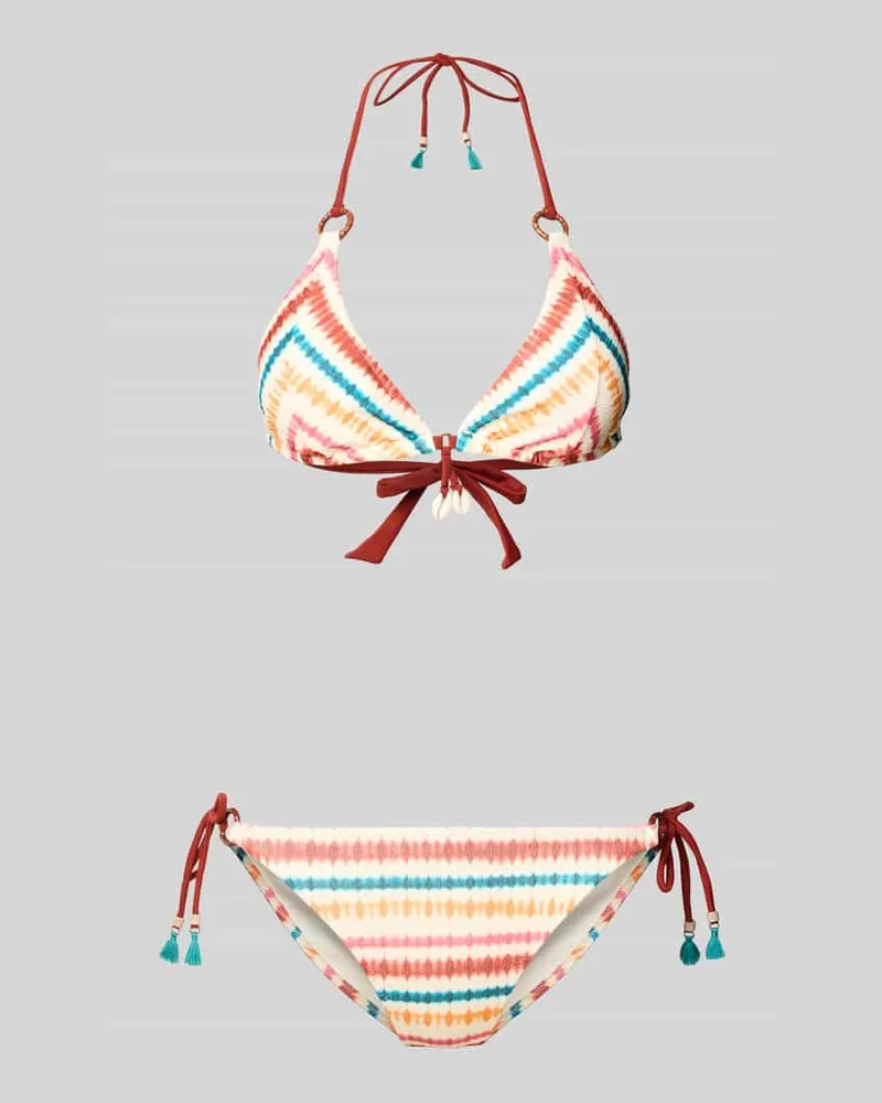Banana Moon Bikini mit wattierten Cups und seitlicher Schnürung Offwhite