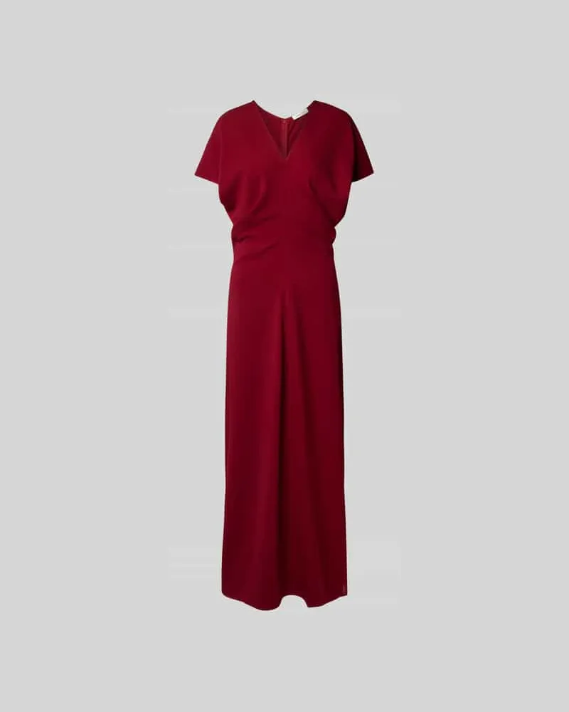 Anine Bing Midikleid mit V-Ausschnitt Bordeaux